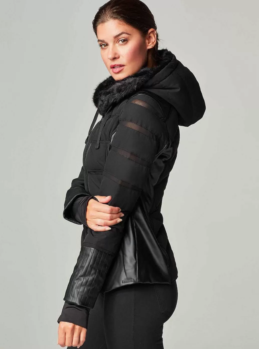 Cheap Blanc Noir Asym Moto Puffer Black