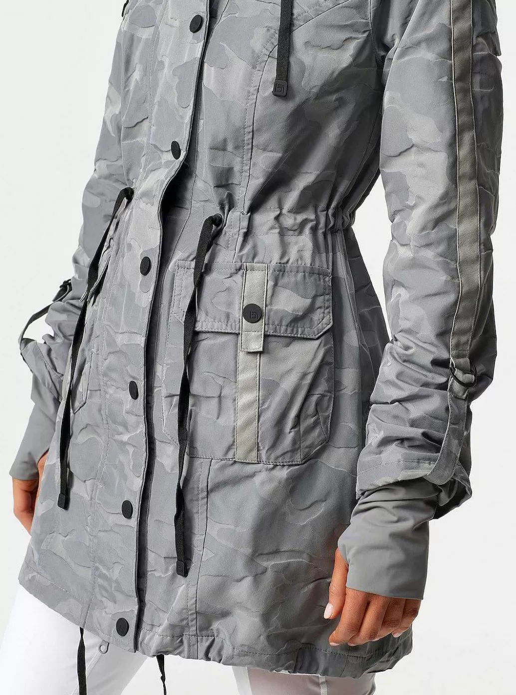 Discount Blanc Noir Camo Anorak - Medium Gray Sharkskin Sharkskin Camo