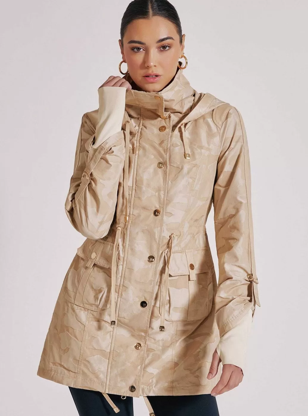 Sale Blanc Noir Camo Anorak Gold - Irish Cream Irish Cream/Gold