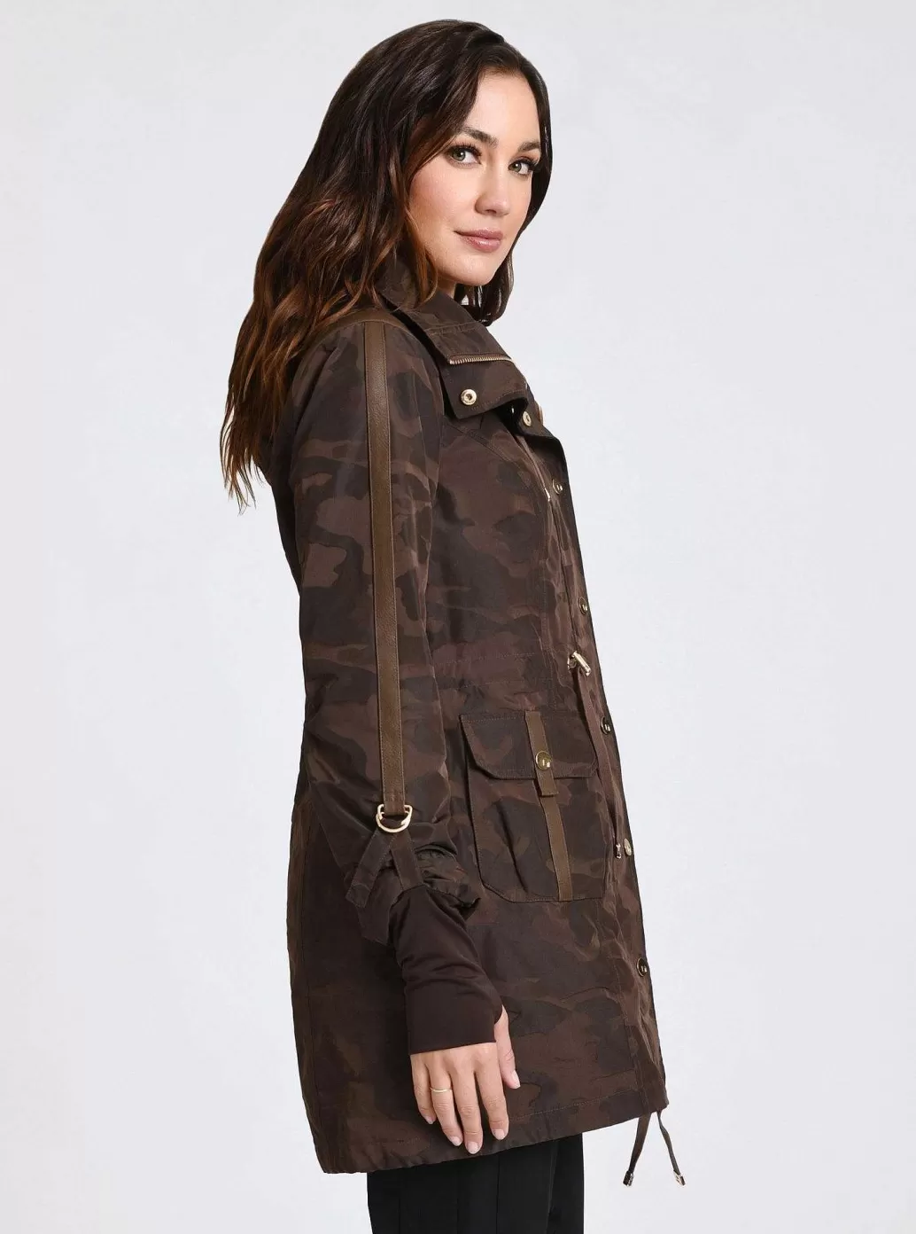 Shop Blanc Noir Camo Anorak Gold Collection Dark Chocolate Camo