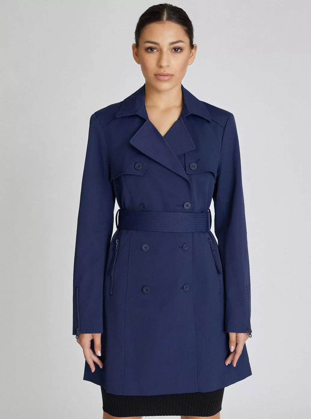 Best Sale Blanc Noir Classic Trench Coat Navy