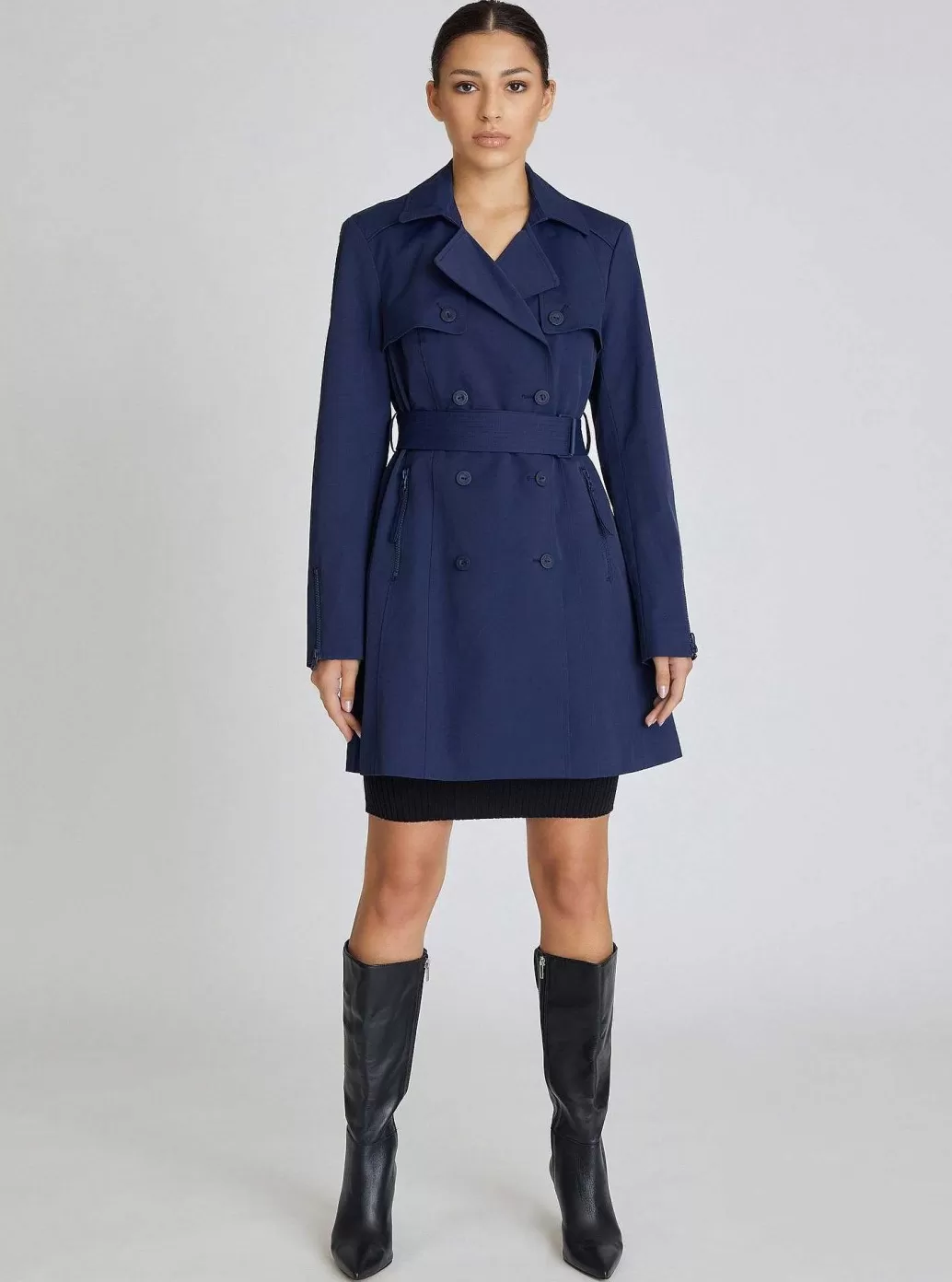 Best Sale Blanc Noir Classic Trench Coat Navy