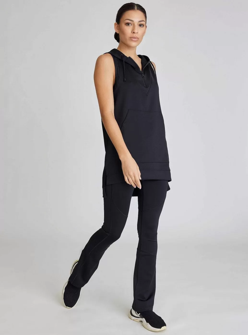 Shop Blanc Noir Cocoon Vest Black