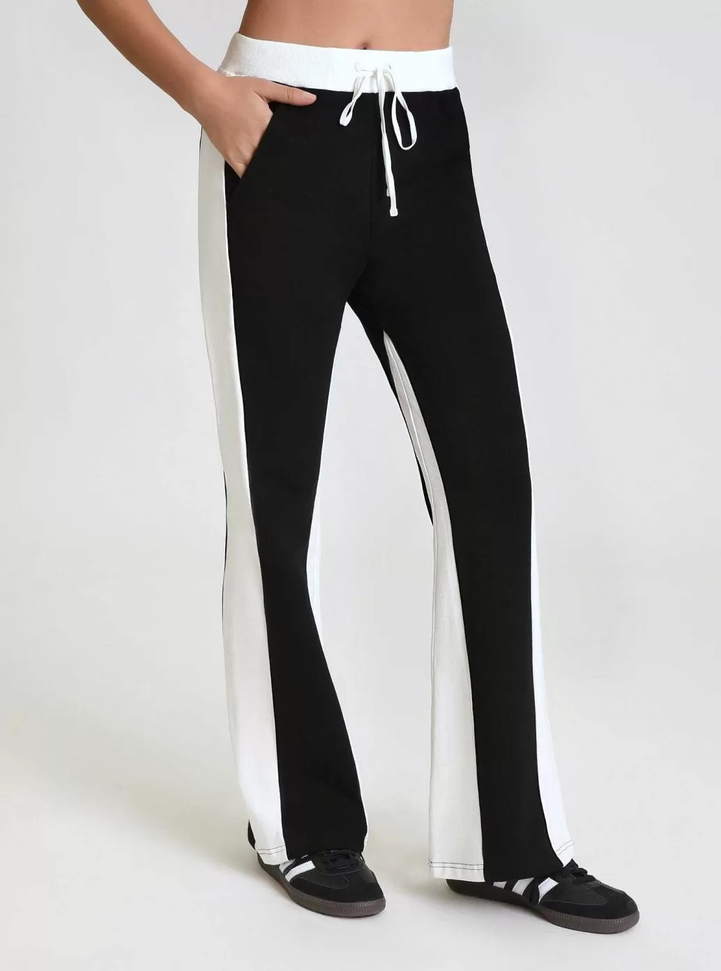Cheap Blanc Noir Color Blocked Wide Leg Pant