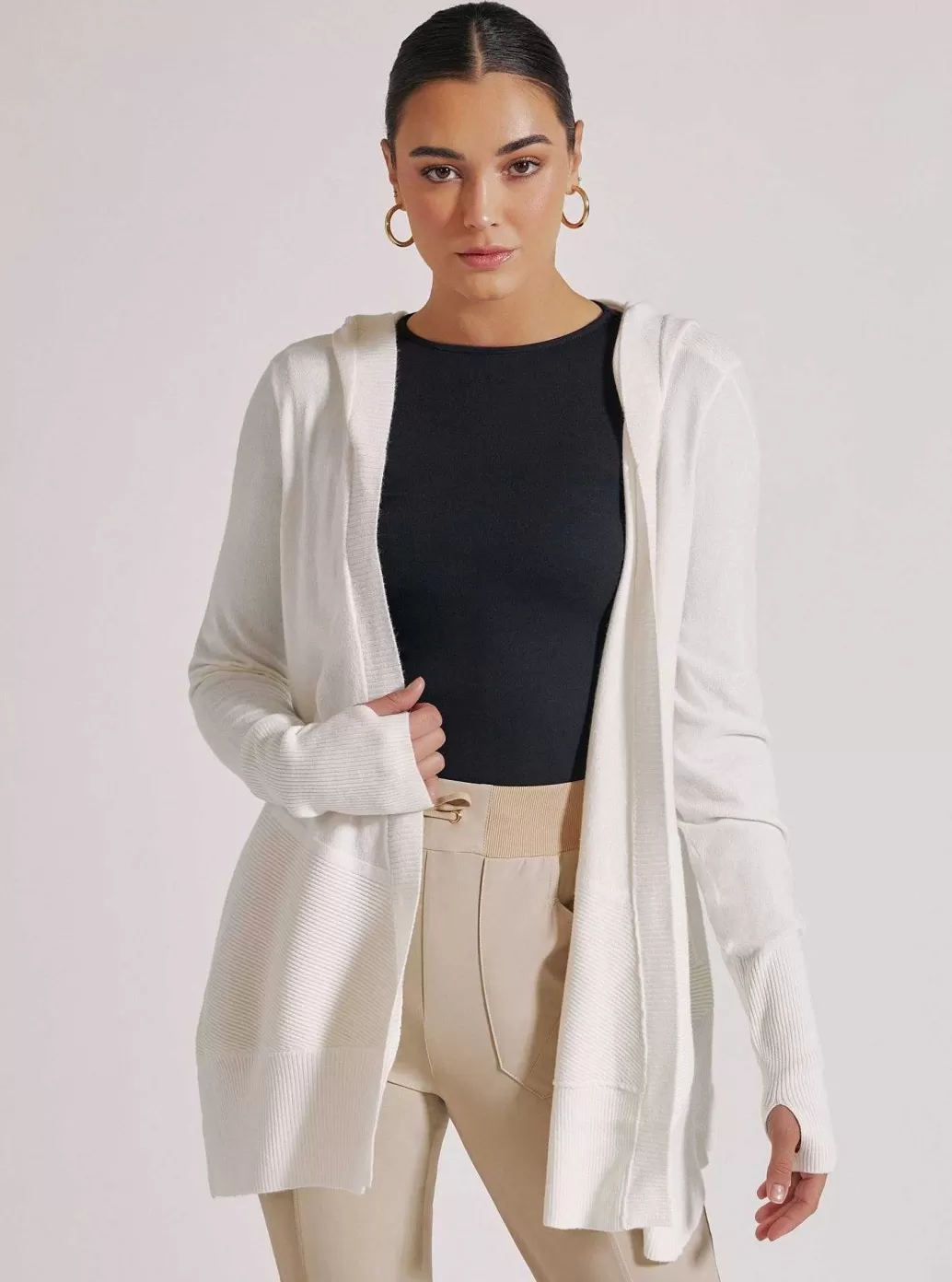 Cheap Blanc Noir Cropped Portola Cardigan White