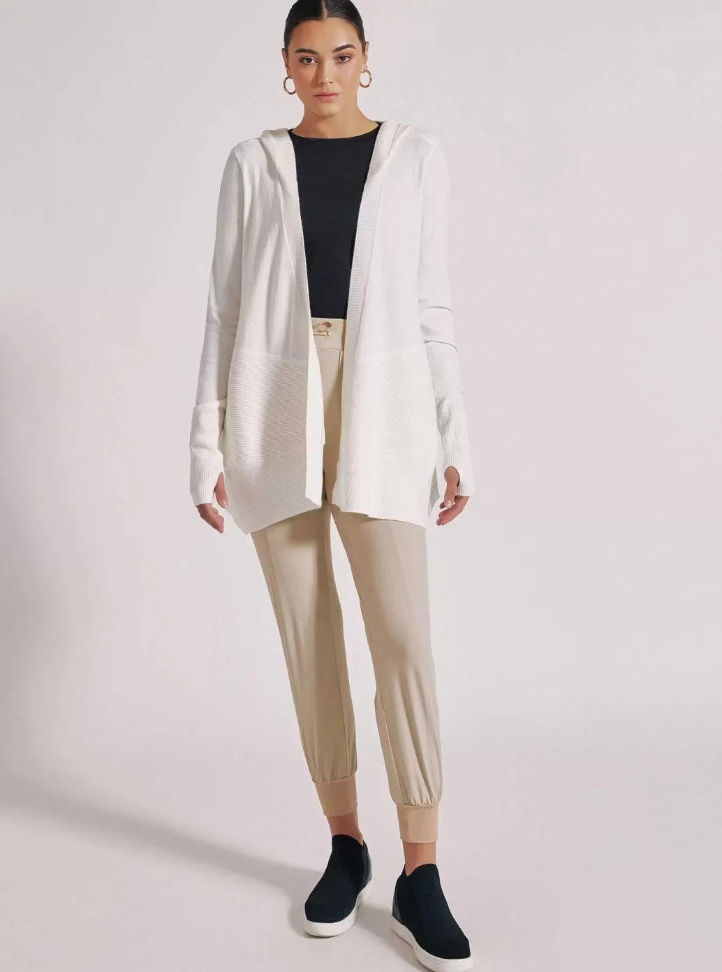 Cheap Blanc Noir Cropped Portola Cardigan White