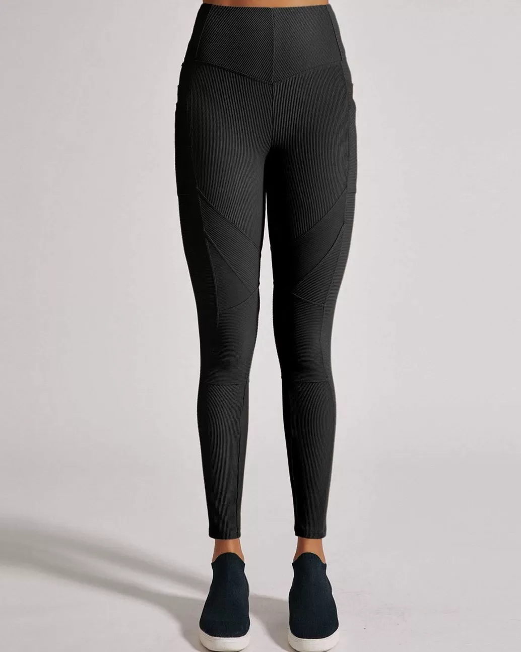 Outlet Blanc Noir Directional Rib Legging Black