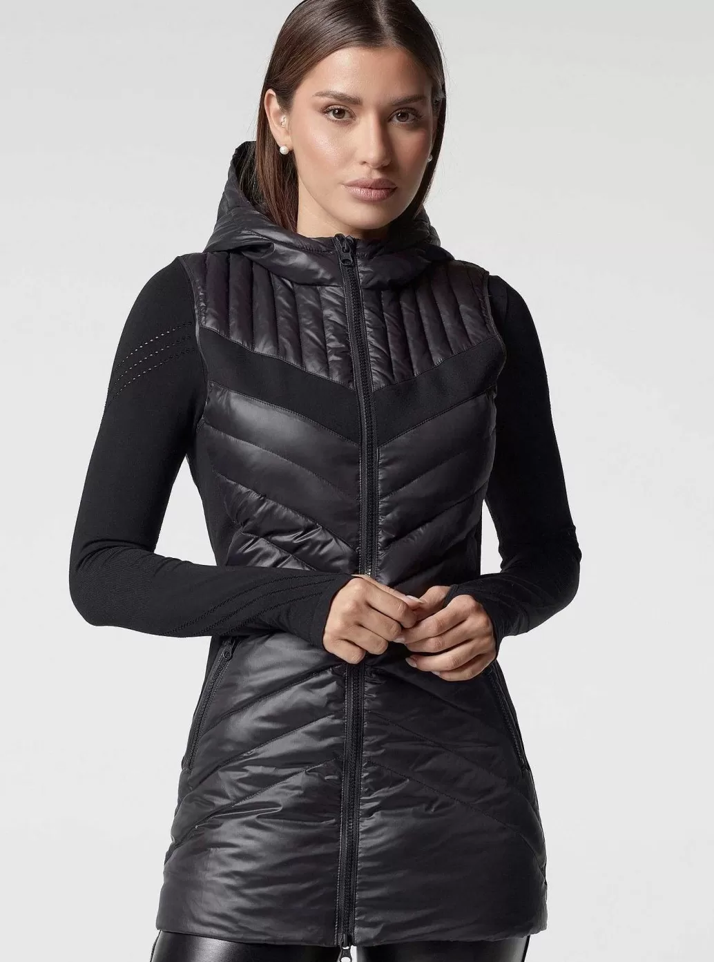 Cheap Blanc Noir Elongated Puffer Vest Black