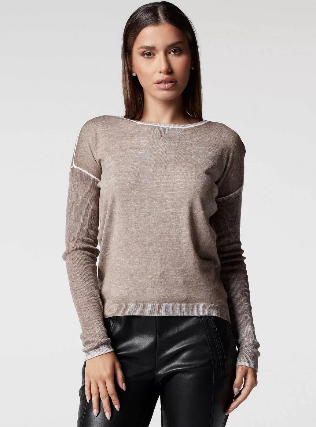 Flash Sale Blanc Noir Huntress Boyfriend Sweater Greige