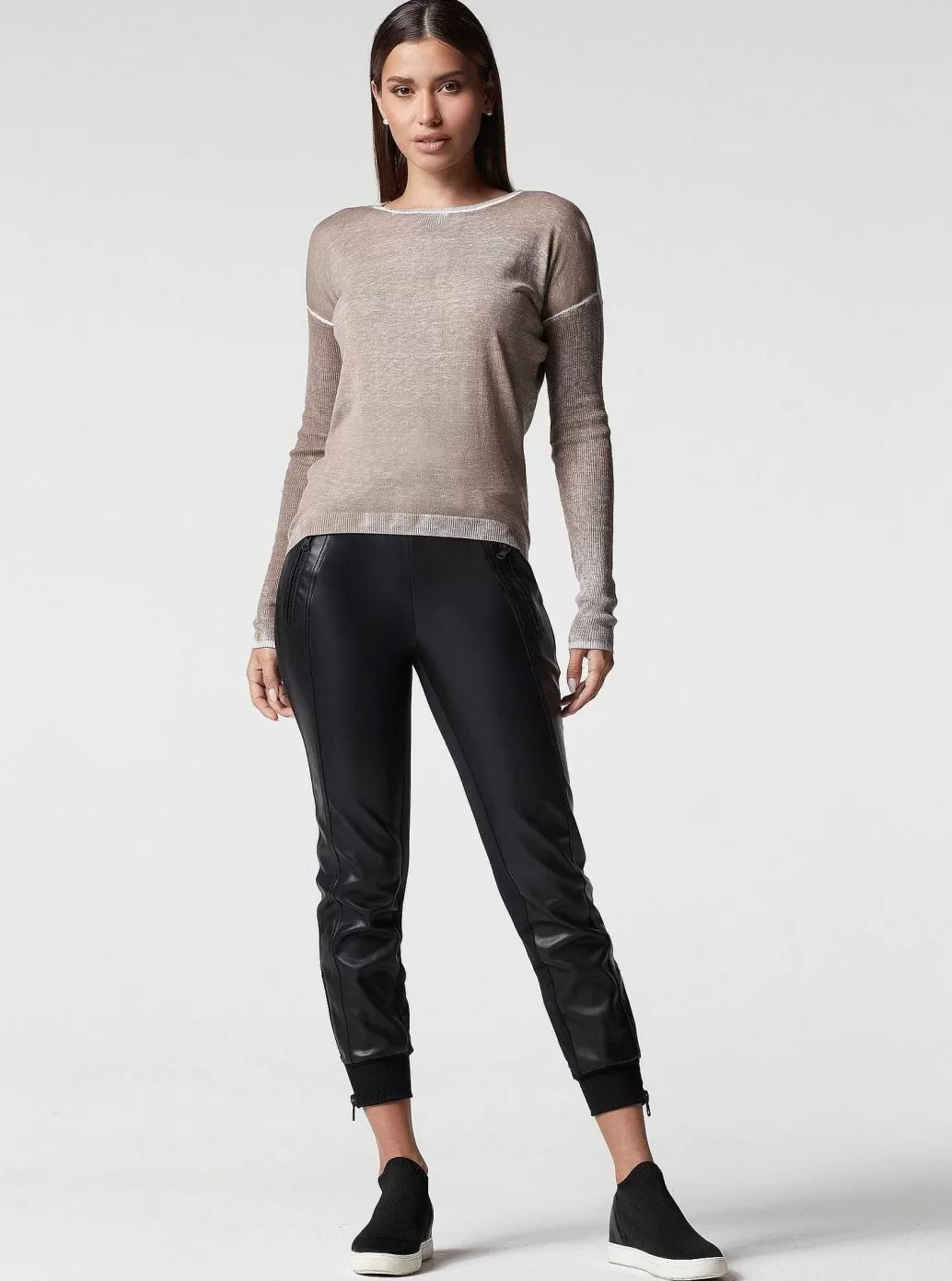 Outlet Blanc Noir Huntress Boyfriend Sweater Greige