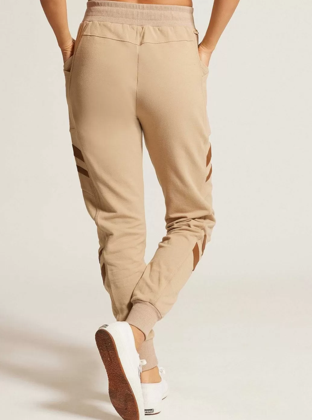 Online Blanc Noir Katia Jogger Gold Trims Irish Cream/ Brown Sugar