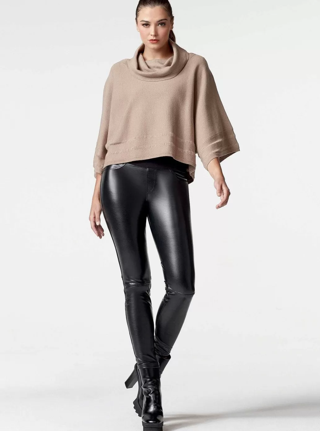 Store Blanc Noir Liminal Cowl Neck Sweater Greige