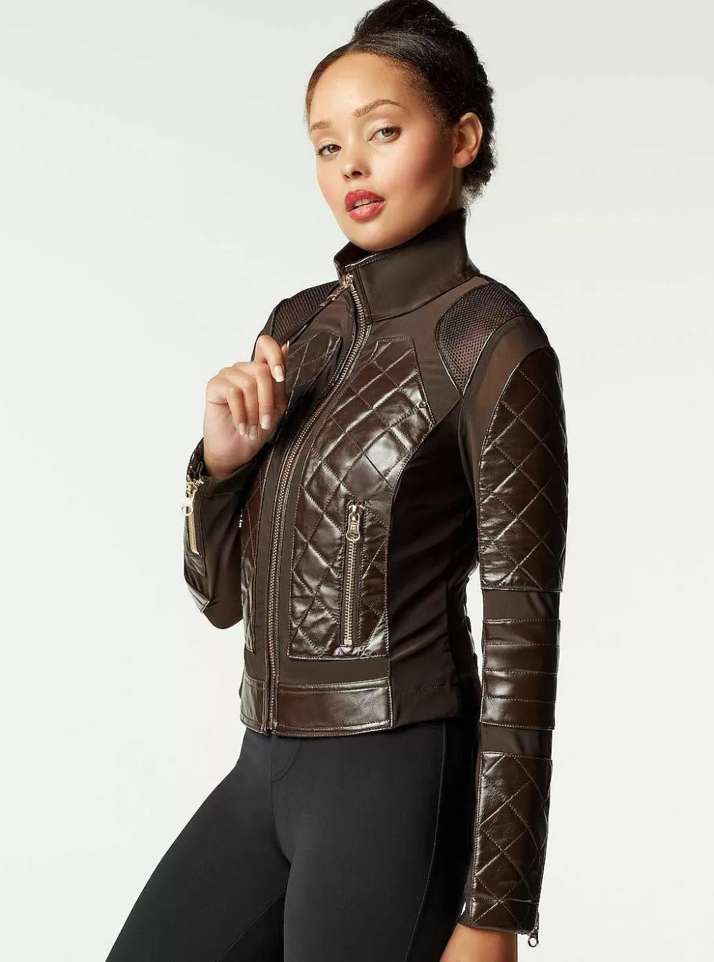 Cheap Blanc Noir Moto Jacket Gold Collection Java