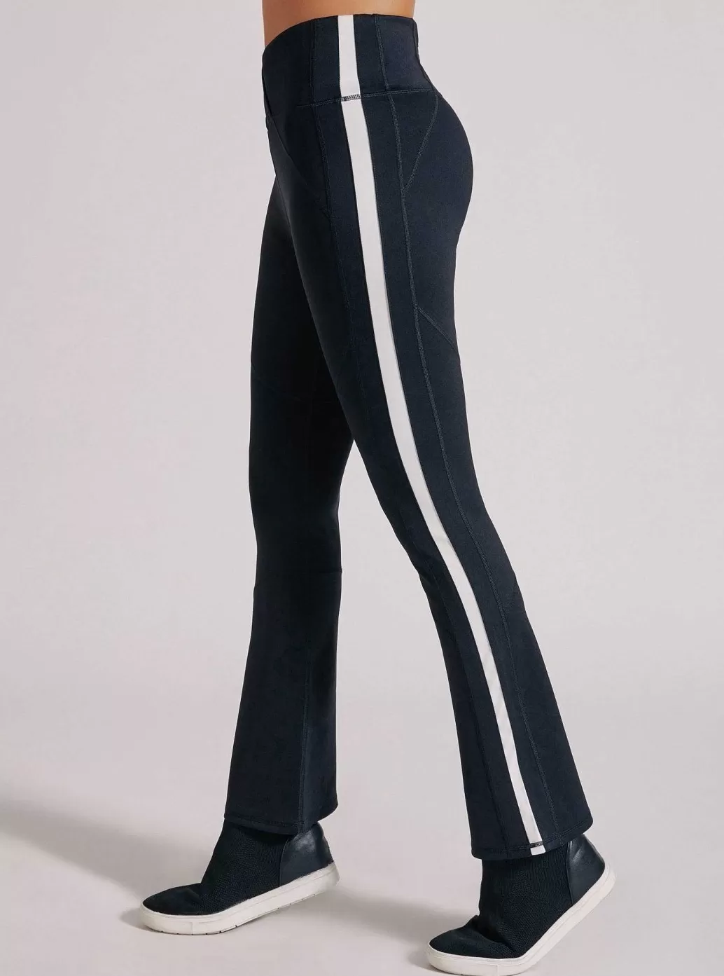 Store Blanc Noir Racing Stripe Bootcut Legging Black