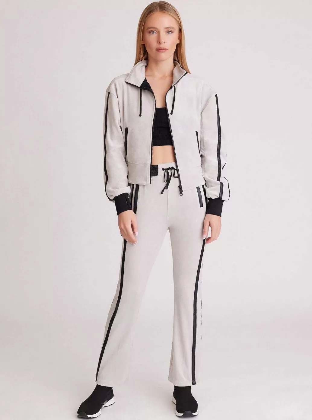 Online Blanc Noir Sporty Velour Jacket