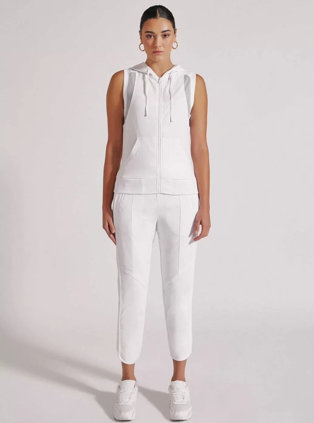 Shop Blanc Noir Tempest Zip Up Vest White