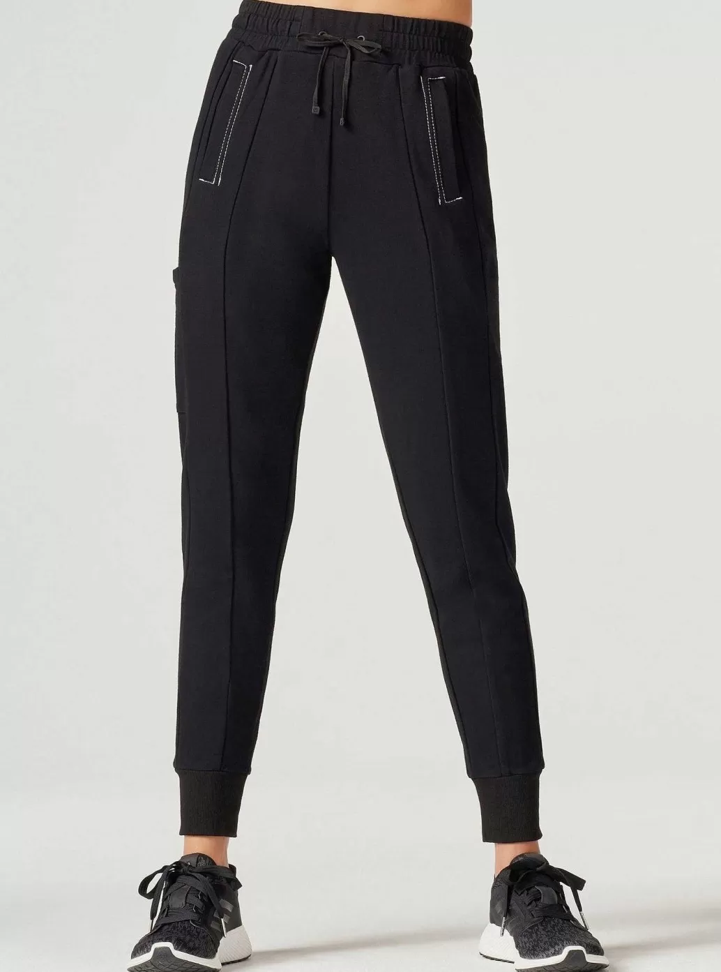 Best Blanc Noir Yolo Contrast Stitch Jogger Black