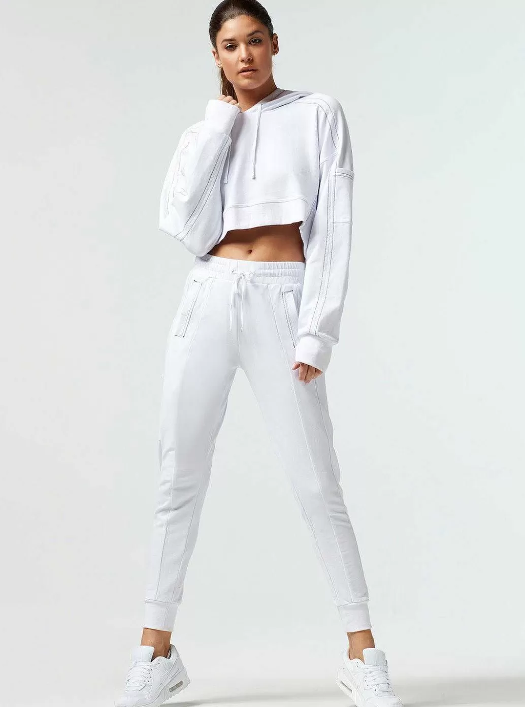 Cheap Blanc Noir Yolo Contrast Stitch Jogger White